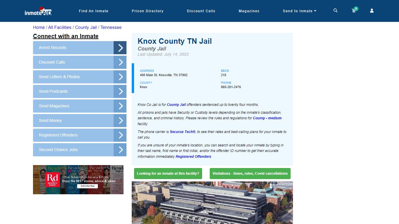 Knox County TN Jail - Inmate Locator - Knoxville, TN